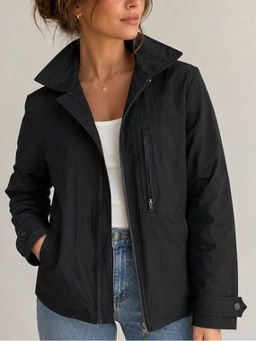 Remanence Black Jacket with Clean Collar